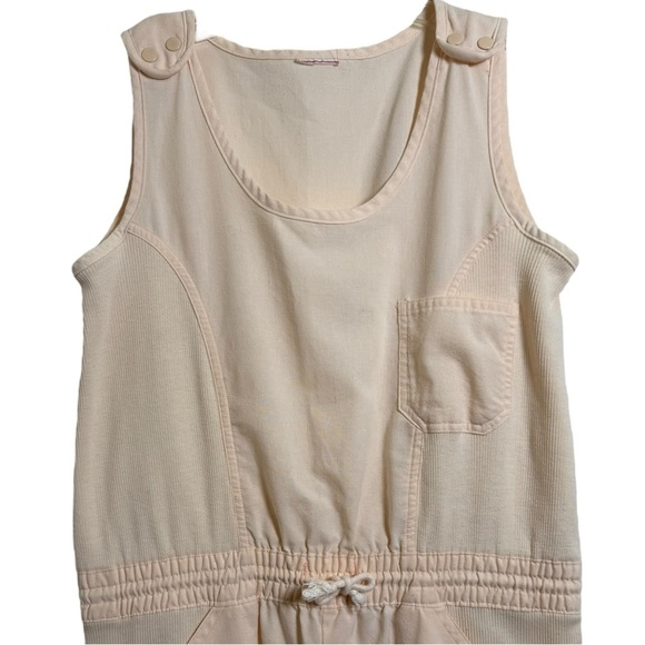 Vintage 90s Utility Jumpsuit Size Medium Sleeveless Drawstring Casual - Picture 3 of 7